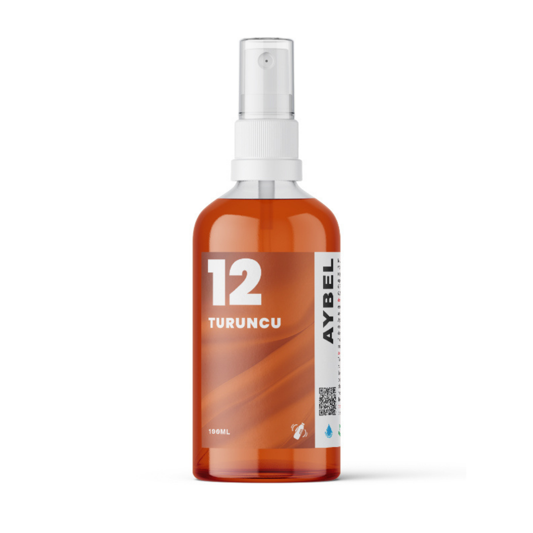 Orange tekstilfarvespray